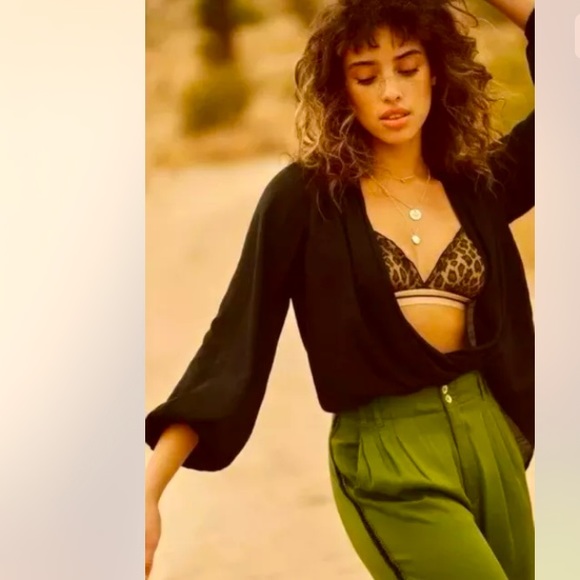 Anthropologie Diandra Pleated Joggers Pants Green4 - Picture 7 of 10